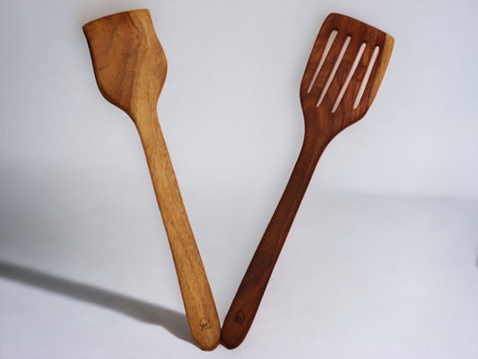 Woodmint — Neem Wood Kitchen Cooking Spoons Set of 2 — Image 2