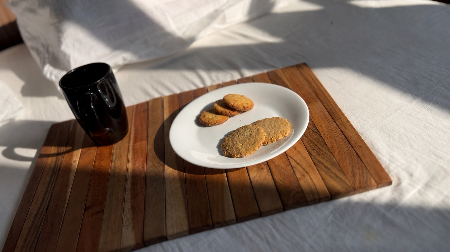 Woodmint — Zgodan Acacia Sofa Arm Tray/ Dinning Mat — Image 3