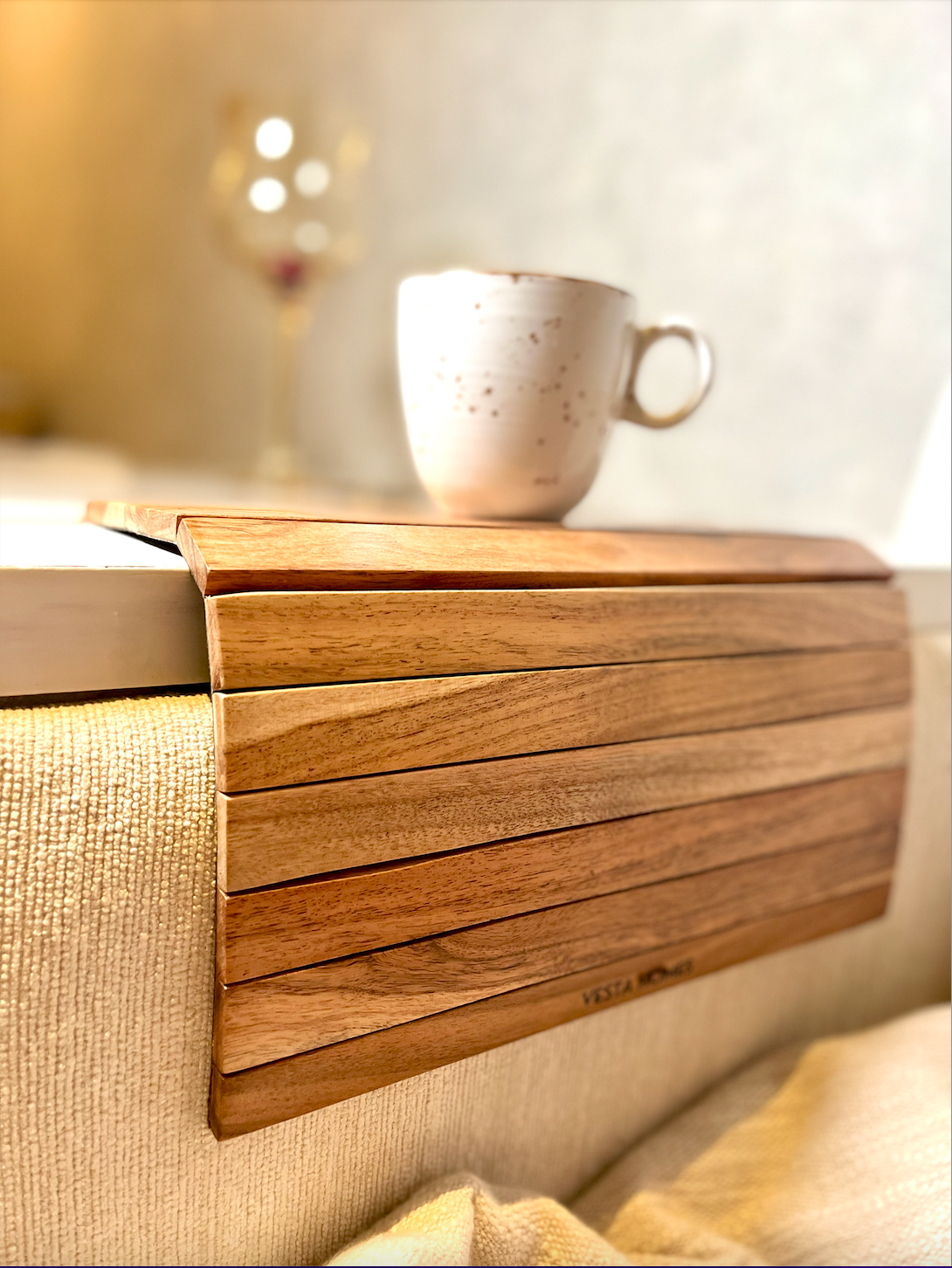 Woodmint — Zgodan Acacia Sofa Arm Tray/ Dinning Mat — Image 5