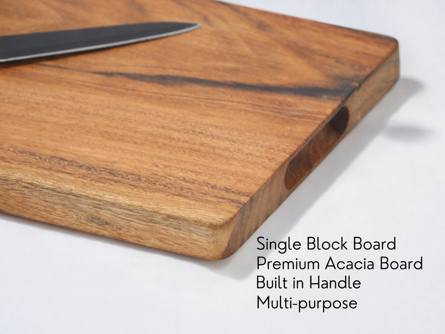 Woodmint — Aiden Large and Thick Single Block Acacia Wood Chopping Board — Image 2