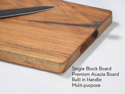 Woodmint — Aiden Large and Thick Single Block Acacia Wood Chopping Board — Image 2