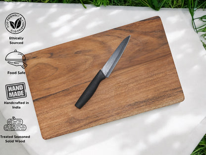 Woodmint — Aiden Large and Thick Single Block Acacia Wood Chopping Board — Image 3