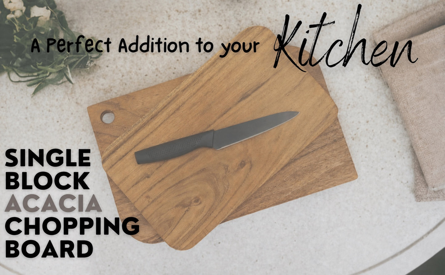 Woodmint — Aiden Large and Thick Single Block Acacia Wood Chopping Board — Image 8