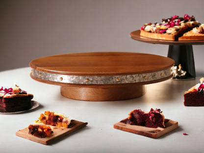 Woodmint — Alfa 360 Degree Large Rotating Wooden Cake Stand — Image 5