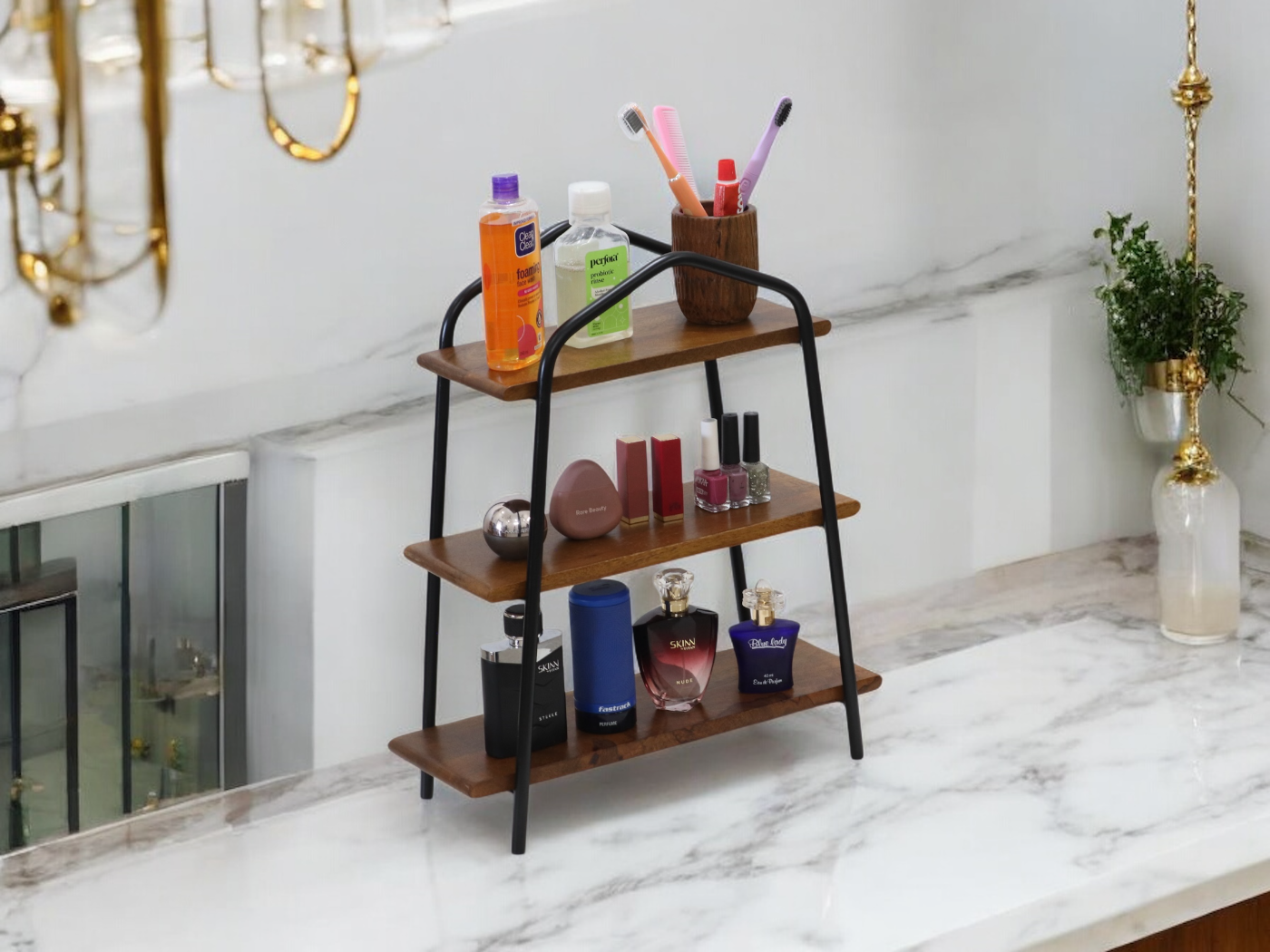 Woodmint — Canton Wooden and Iron 3 Tier Shelve — Image 5