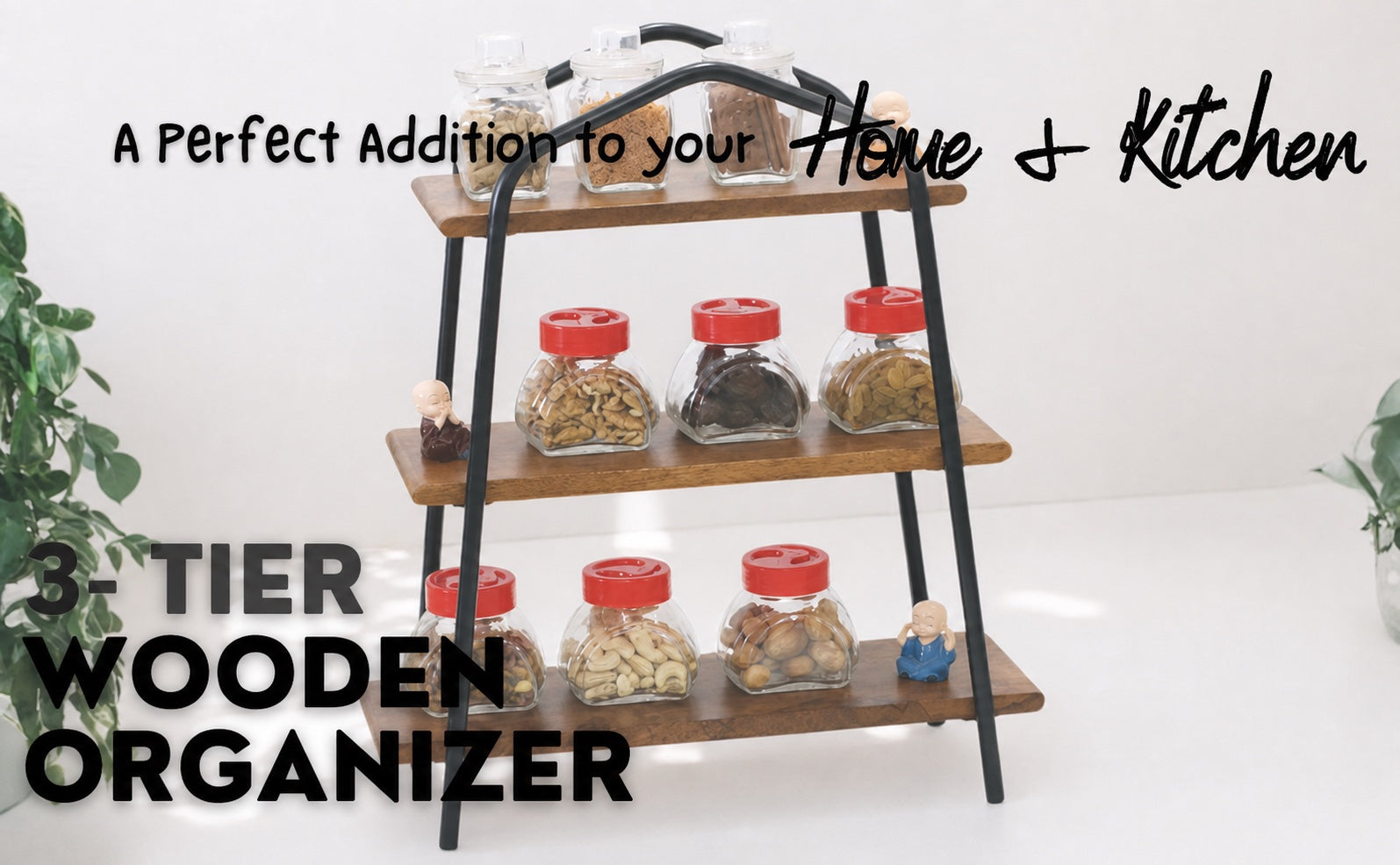 Woodmint — Canton Wooden and Iron 3 Tier Shelve — Image 9