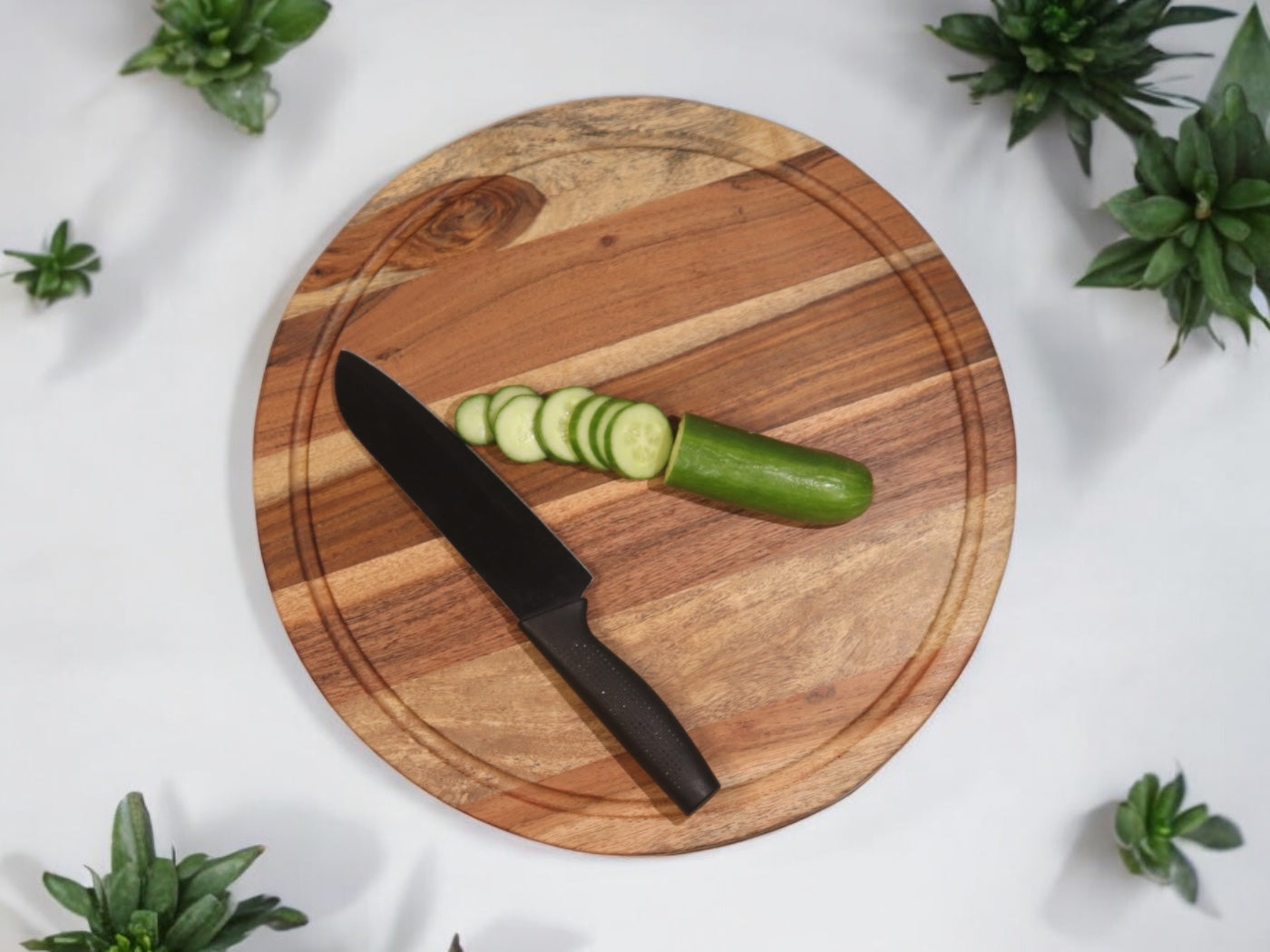 Woodmint — Cierra Round Edge Grain Cutting Board — Image 4