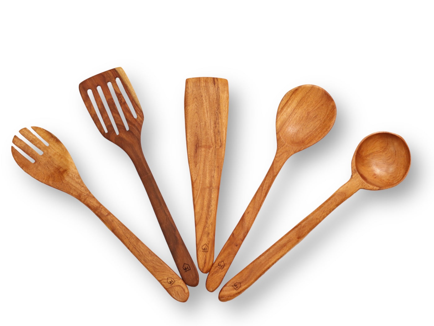 Woodmint — Neem Wood Kitchen Cooking Spoons Set of 5 — Image 1