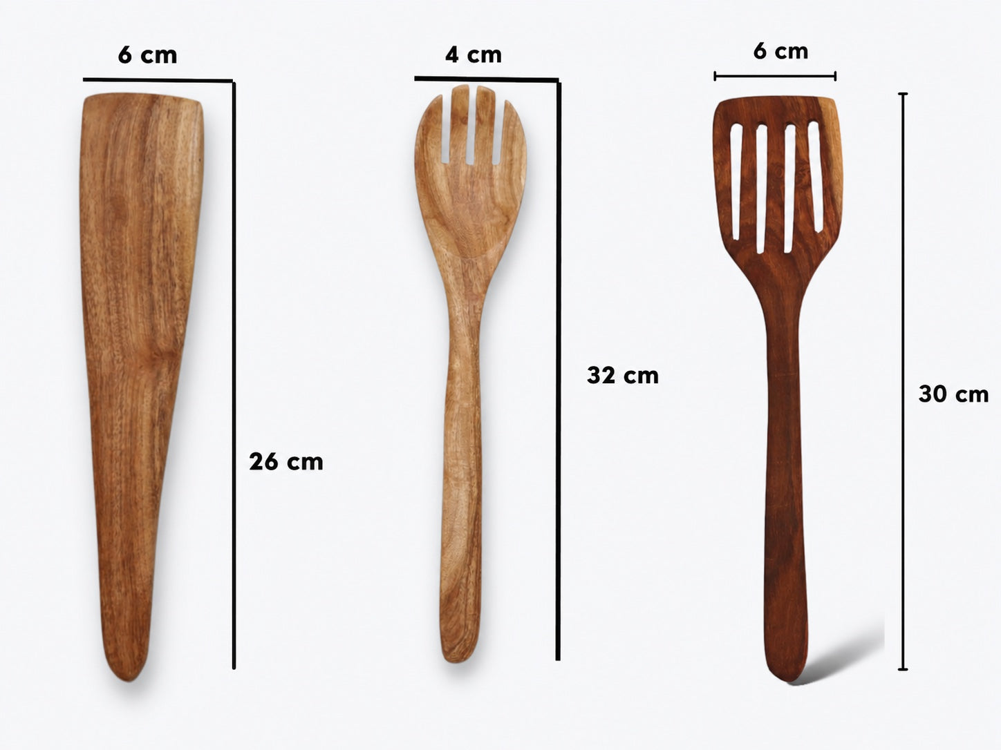 Woodmint — Neem Wood Kitchen Cooking Spoons Set of 5 — Image 5