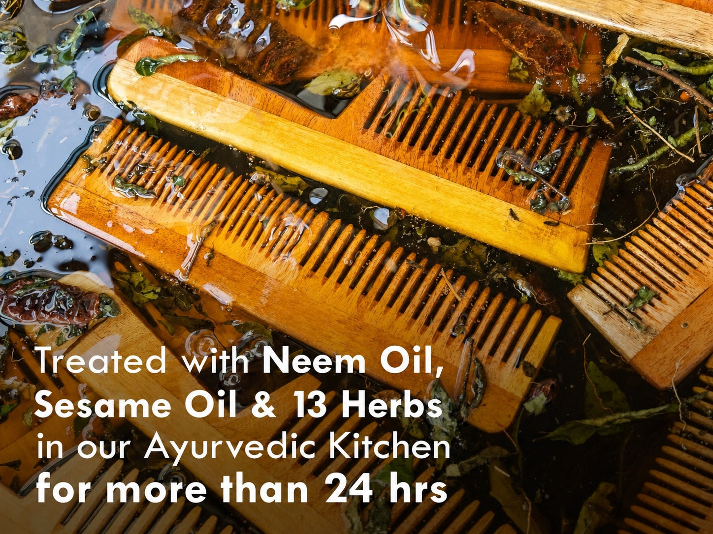 Woodmint — Veda Neem Wood Dual, Wide Tooth Comb | Set of 2 — Image 6