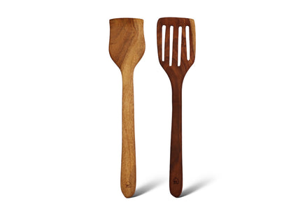 Woodmint — Neem Wood Kitchen Cooking Spoons Set of 2 — Image 1