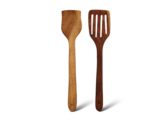 Woodmint — Neem Wood Kitchen Cooking Spoons Set of 2 — Image 1