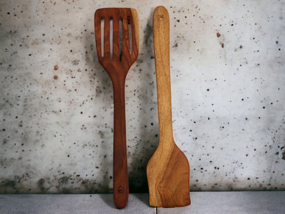 Woodmint — Neem Wood Kitchen Cooking Spoons Set of 2 — Image 4