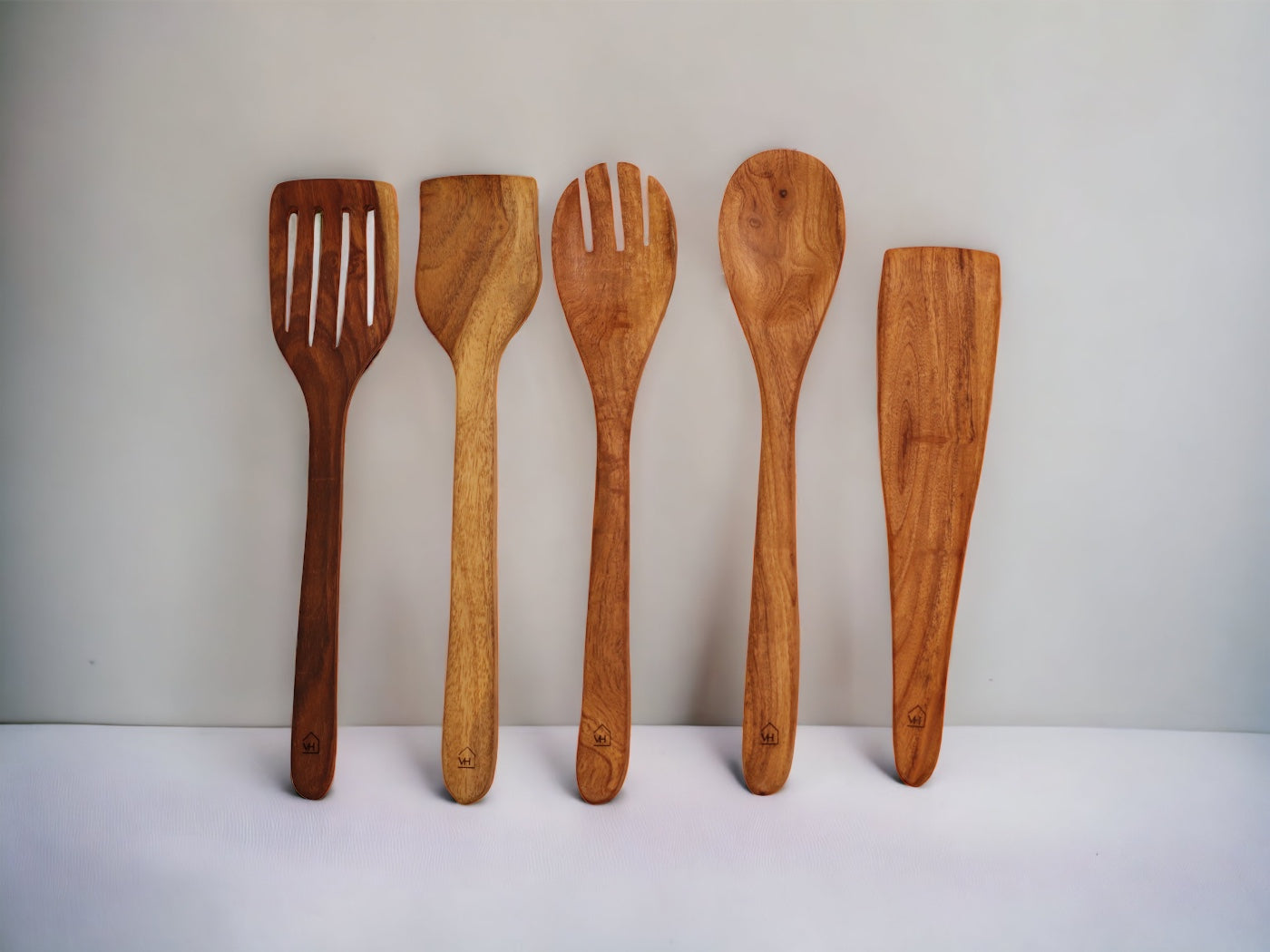 Woodmint — Neem Wood Kitchen Cooking Spoons Set of 5 — Image 2