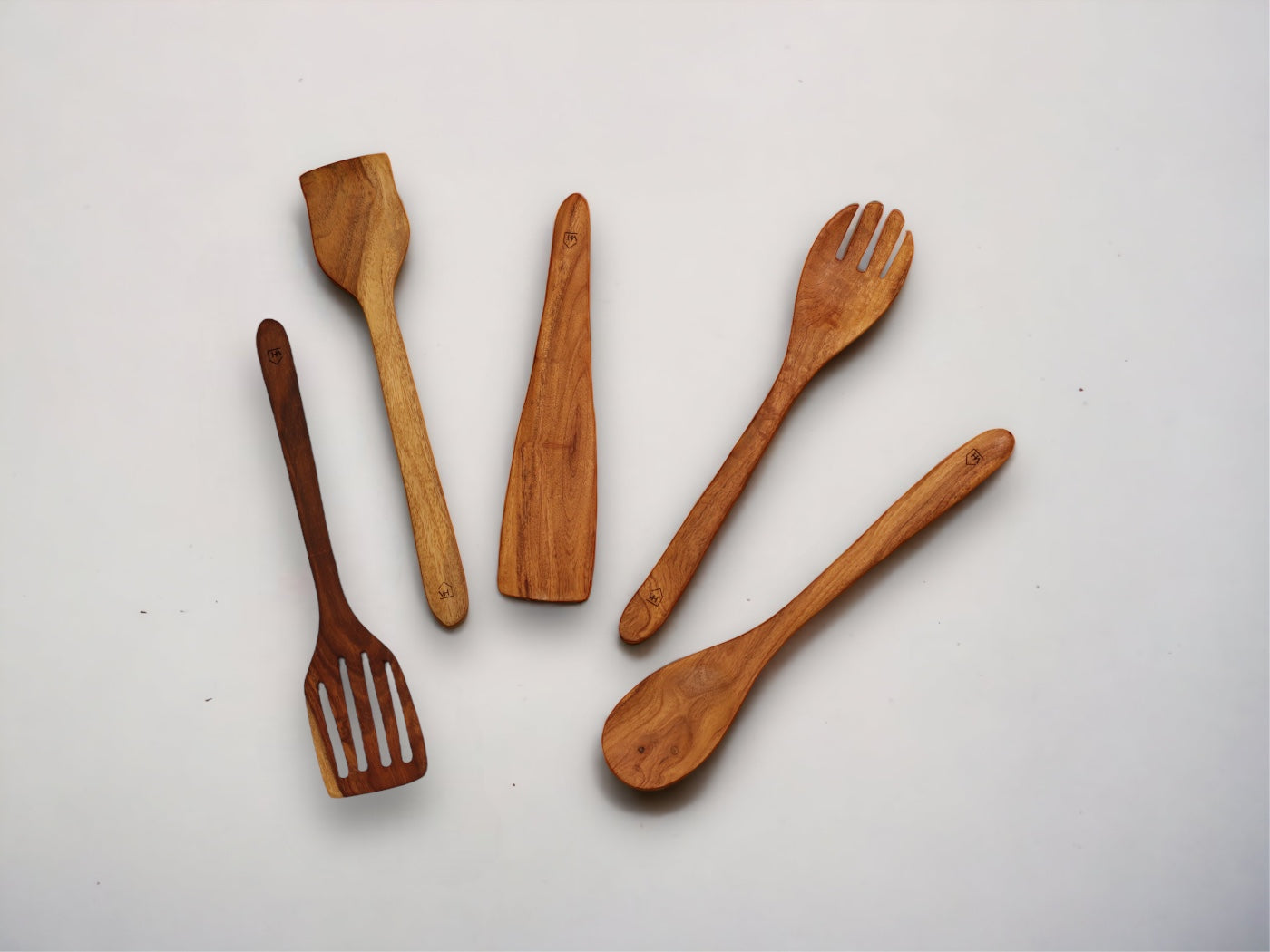 Woodmint — Neem Wood Kitchen Cooking Spoons Set of 5 — Image 3