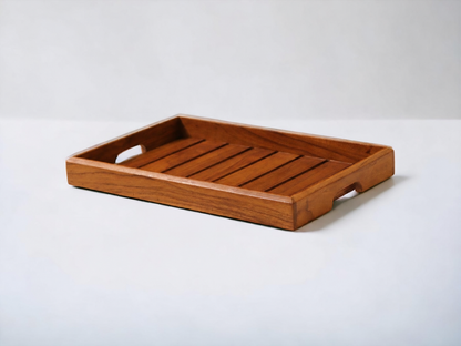 Woodmint — Rivika Large Teak Wood Tray — Image 1
