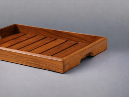 Woodmint — Rivika Large Teak Wood Tray — Image 2