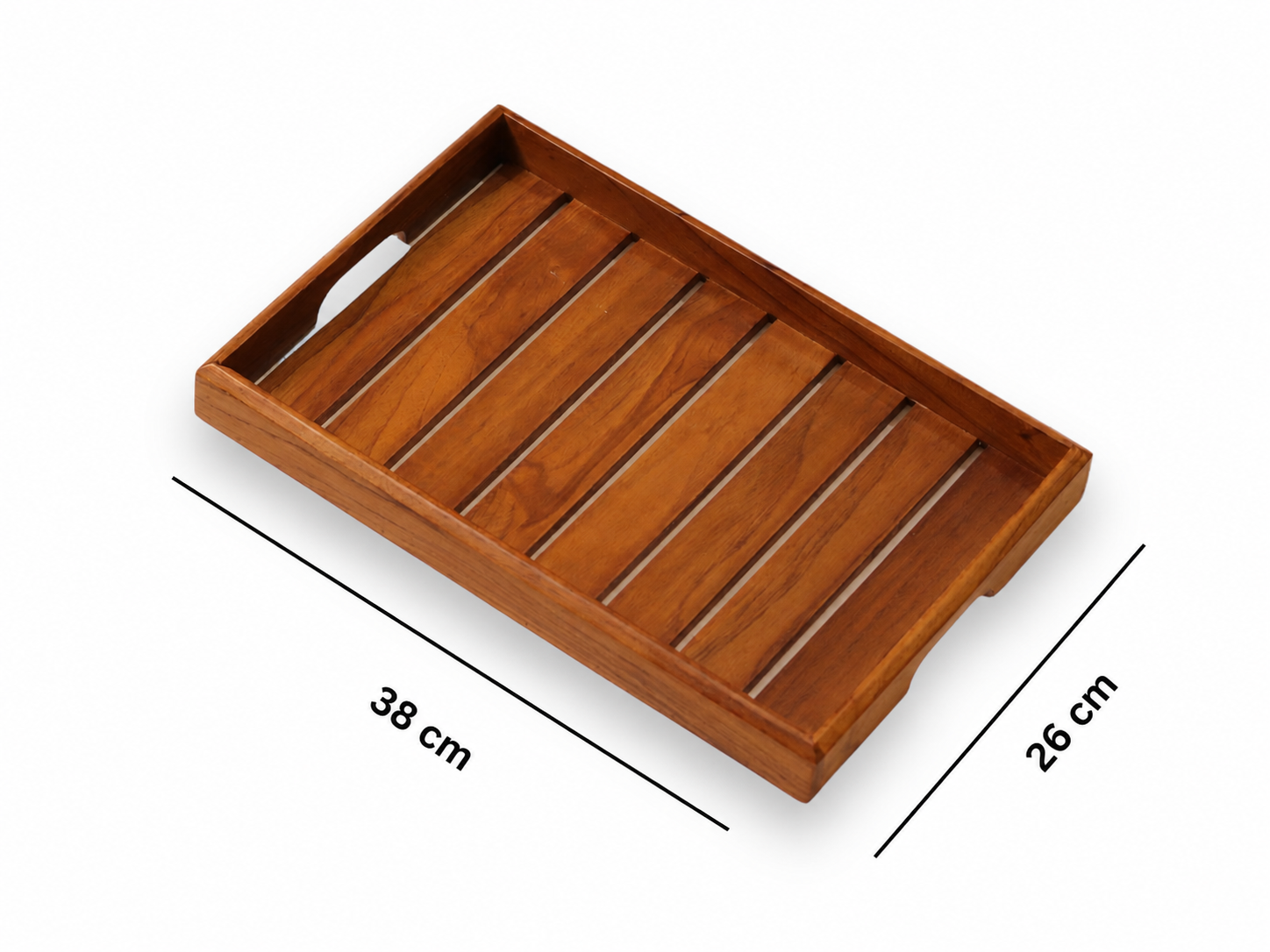 Woodmint — Rivika Large Teak Wood Tray — Image 3