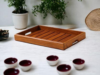 Woodmint — Rivika Large Teak Wood Tray — Image 4