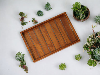 Woodmint — Rivika Large Teak Wood Tray — Image 5