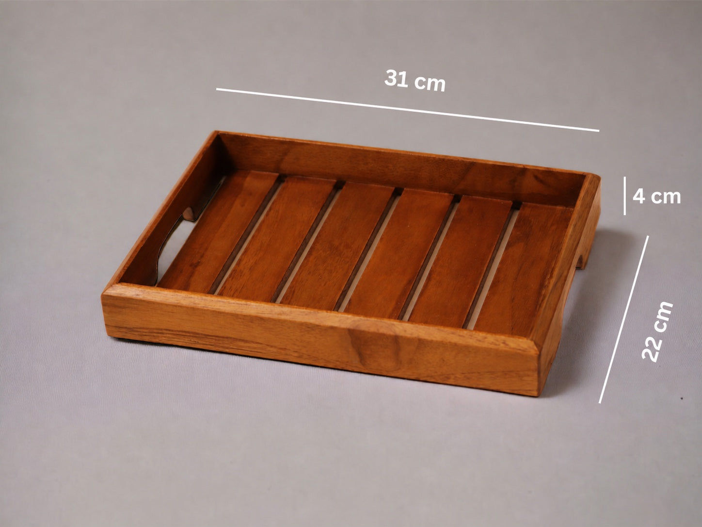 Woodmint — Rivika Medium Teak Wood Tray — Image 3