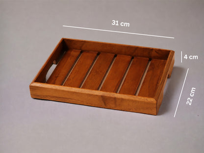 Woodmint — Rivika Medium Teak Wood Tray — Image 3