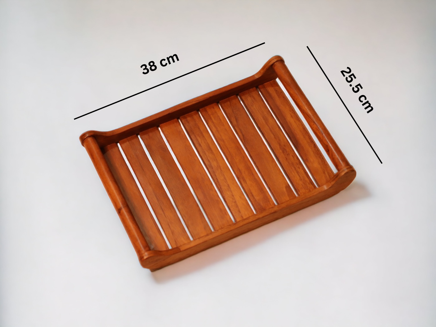Woodmint — Romper Large Teak Wood Tray — Image 3