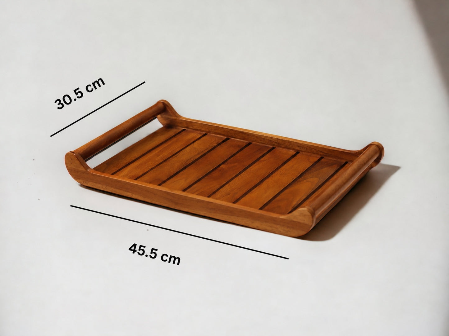 Woodmint — Romper X-Large Teak Wood Tray — Image 2