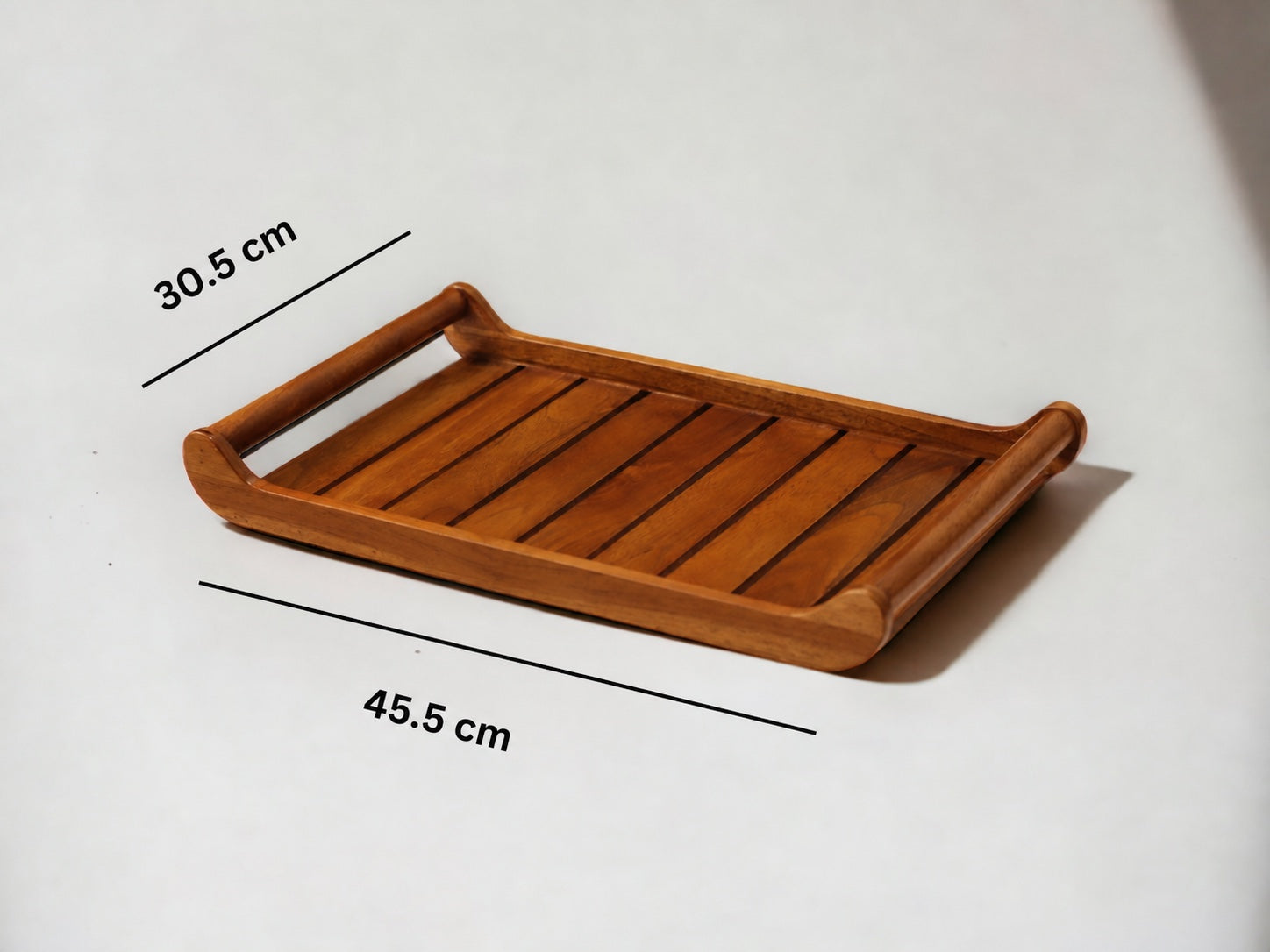 Woodmint — Romper X-Large Teak Wood Tray — Image 2
