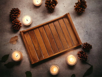 Woodmint — Romper X-Large Teak Wood Tray — Image 5