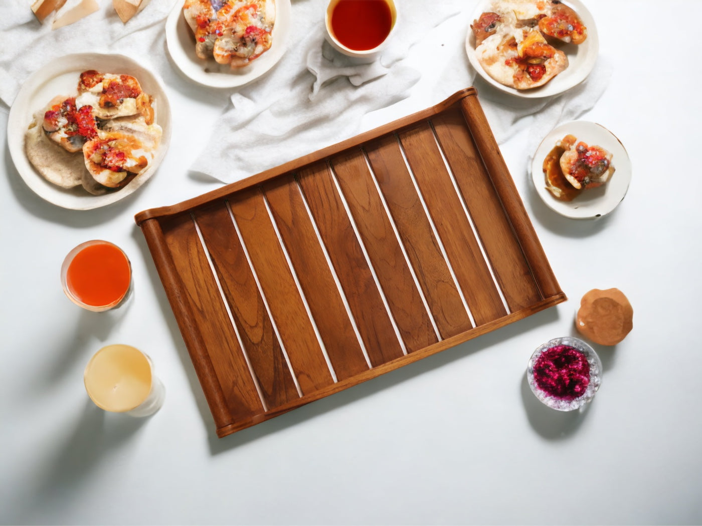 Woodmint — Romper X-Large Teak Wood Tray — Image 6