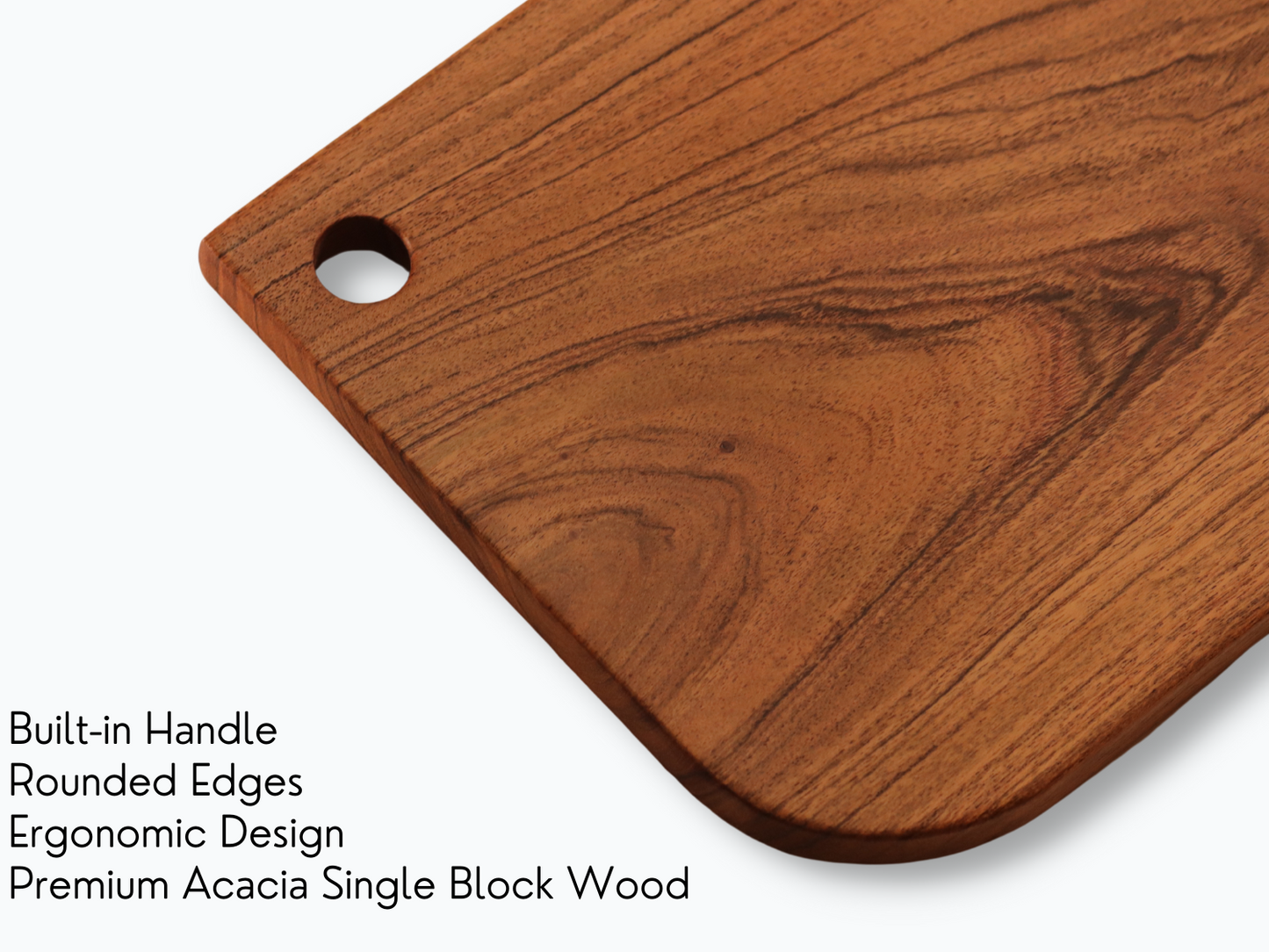 Woodmint — Jupiter Single Block Acacia Wood Chopping Board — Image 3
