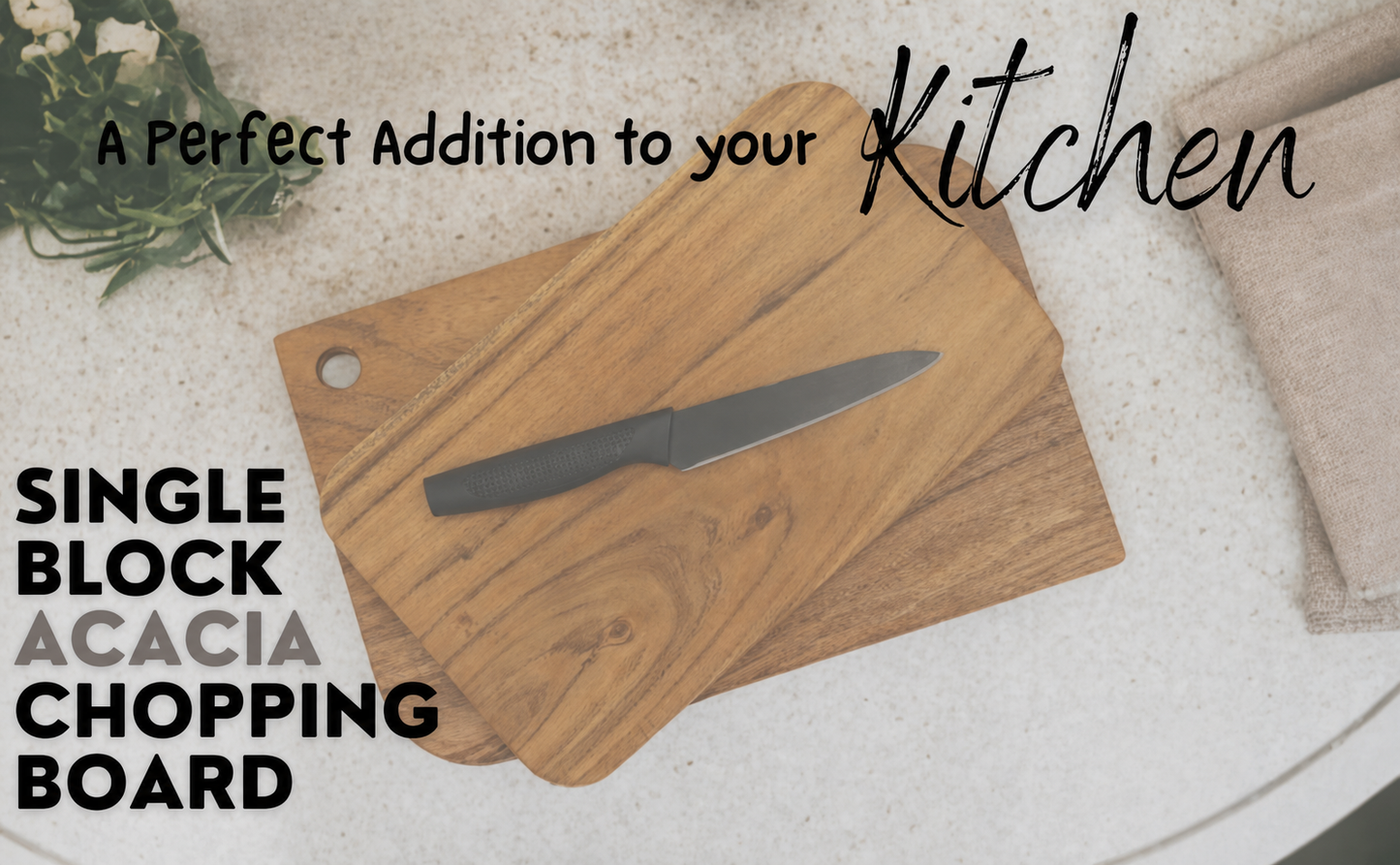Woodmint — Jupiter Single Block Acacia Wood Chopping Board — Image 6