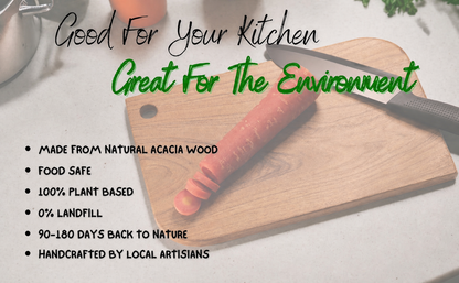 Woodmint — Jupiter Single Block Acacia Wood Chopping Board — Image 7