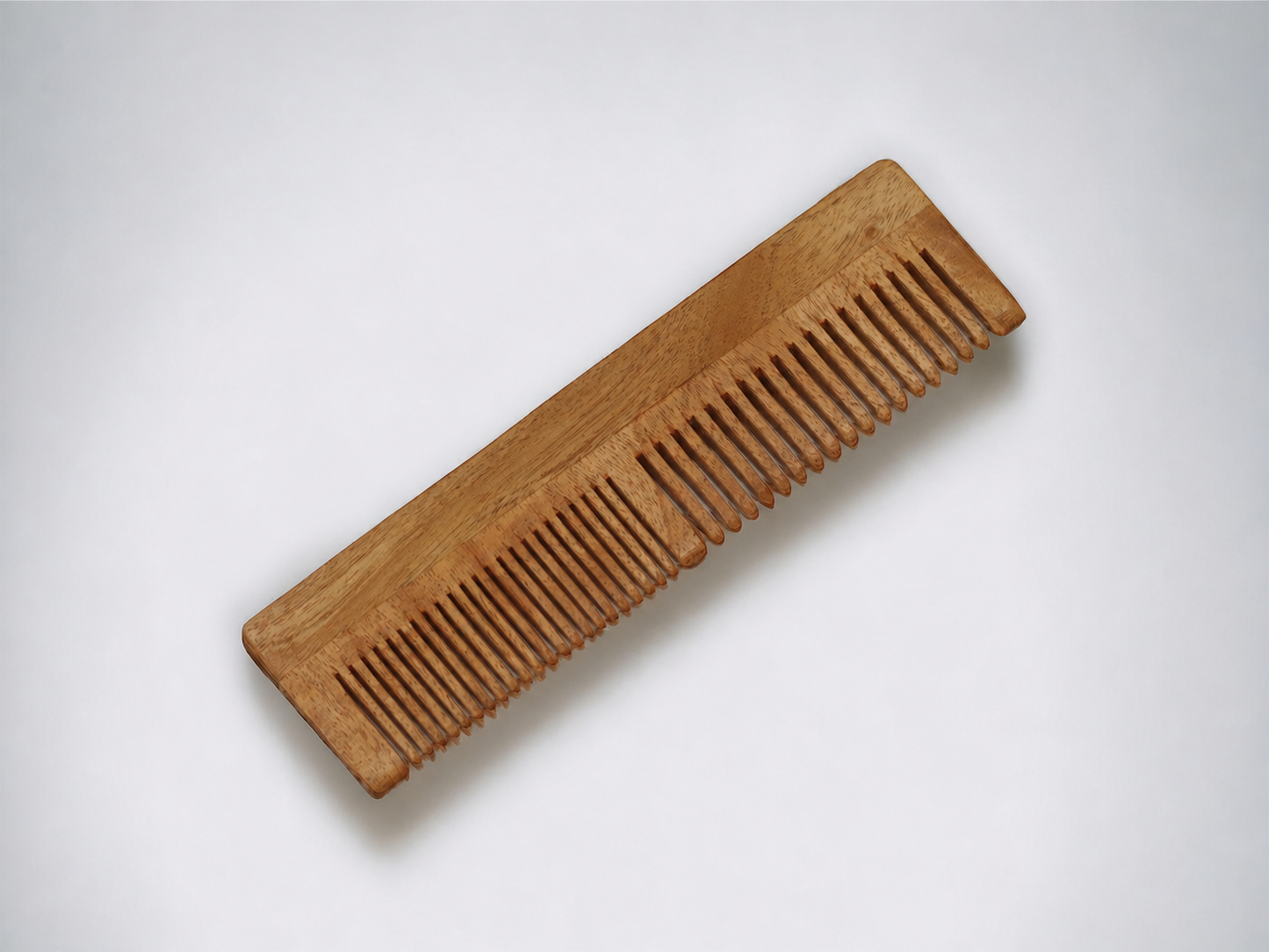 Woodmint — Veda Neem Wood Dual Tooth Comb — Image 1