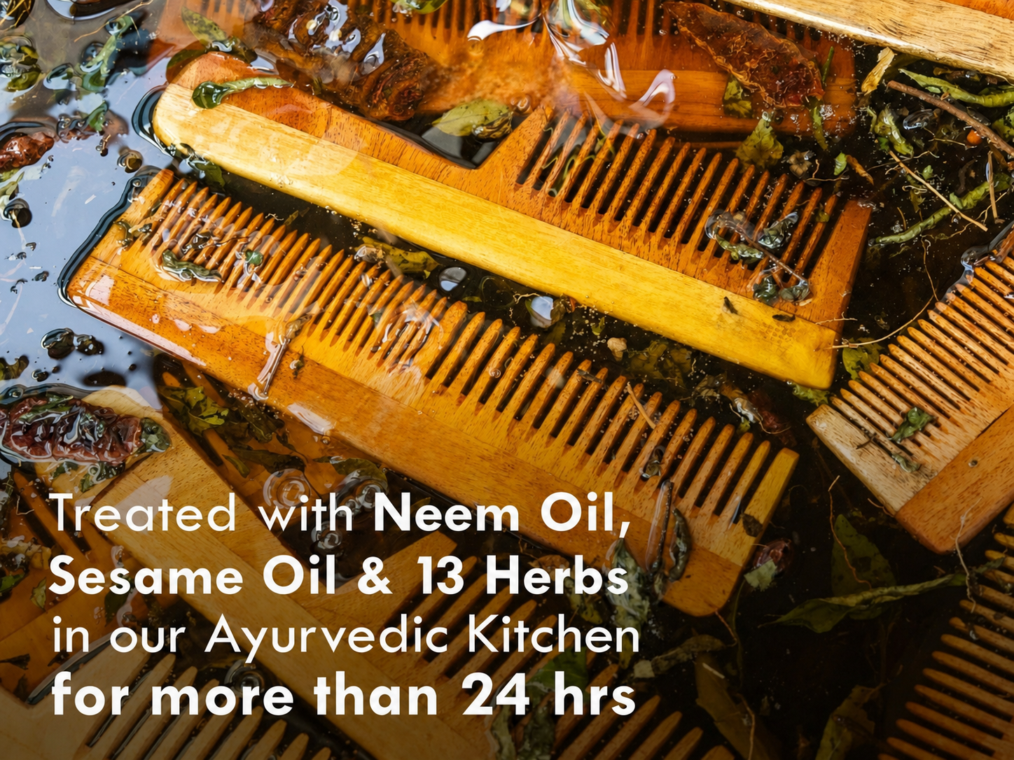 Woodmint — Veda Neem Wood Dual Tooth Comb — Image 5