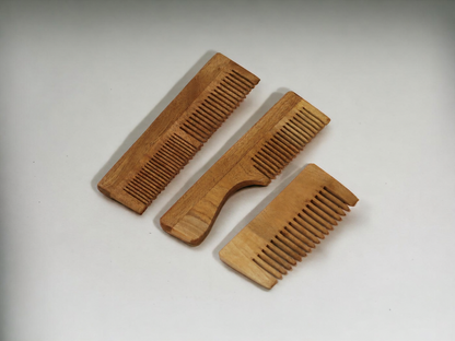 Woodmint — Set of 3 Veda Neem Wood Comb Set — Image 1