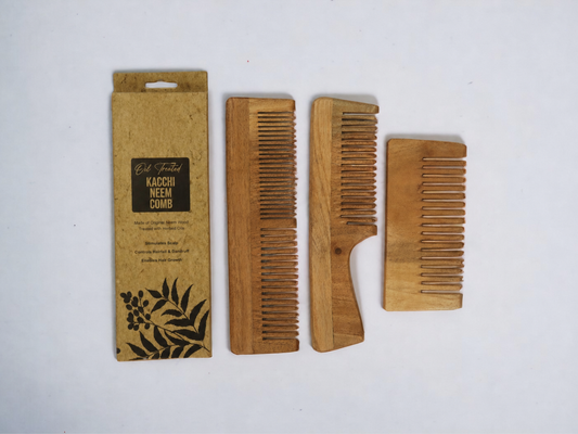 Woodmint — Set of 3 Veda Neem Wood Comb Set — Image 2